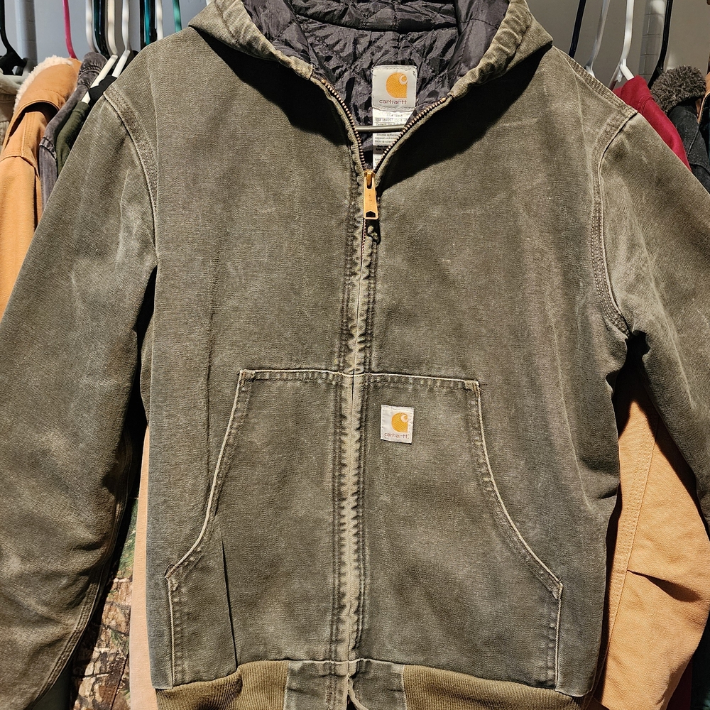 Carhartt Olive Green Hooded Jacket